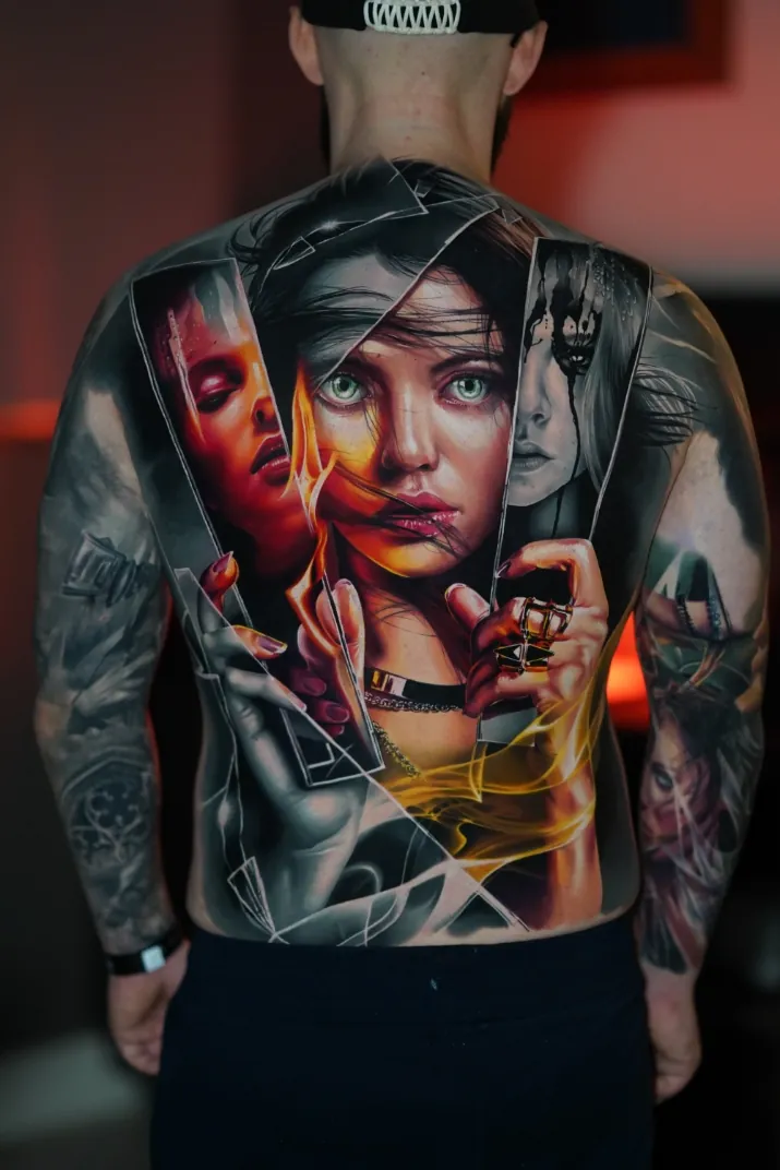 Rücken Highlight von Skull Tattoo nähe Frankfurt am Main